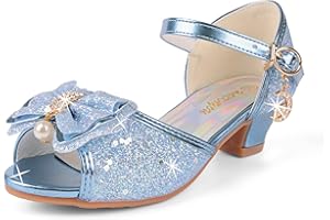 EDOSIR Mädchen Tanzschuhe Glitzer Shinning Abendschuhe Bowknot Low Heels Kleine Mädchen Mary Jane Schuhe Dress Up Prinzessin Schuhe Geburtstag Hochzeit…