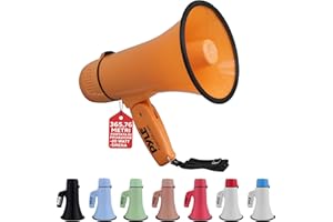 Pyle Megafono Portatile da 20 Watt, Megafono Compatto a Mano con Sirena e Volume Regolabile, Ideale per Eventi, Sport, Annunci e Comunicazioni