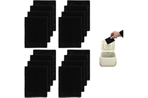 XERTEAM 16 Stücke aktivkohlefilter Matte Kompatible mit Joseph Joseph Mülleimer, Carbon Filter für Geruchsabbau Beständig gegen hohe Temperaturen, Kompost Behälter Filter für Küche Geruch Absorbierend