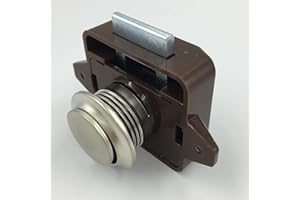 Kisbeibi - Serratura a pressione, per armadietti, camper, barche, motore, casa, caravan, credenze, cassetti, mobili (pozzetto marrone)