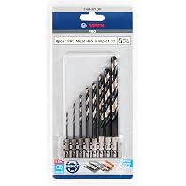Coffret De 8 Forets HSS Impact Control Spécial Métal BOSCH Queue 6 Pans 1 4 2608577146 3165140881760