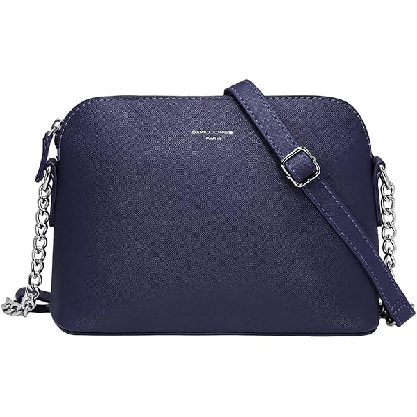 David Jones - Dames Kleine Crossbodytas - Stevig PU Leer Schoudertas - Handtas 3 Compartimenten - Telefoontasje Avond Winkelen Stad Trendy Moderne Clutch Mode Chique Mode Feest - Cognac Bruin