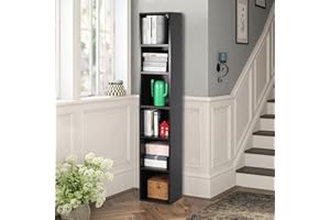 PACHIRA E-COMMERCE PACHIRA étagère sur 6 Niveaux, 30.5 * 30.5 * 180.3 cm bibliothèque réglable en Forme de Cube, Petit Meuble de Rangement en Bois en Forme de Cube pour Le Bureau, étagère autoportante pour Les Livres