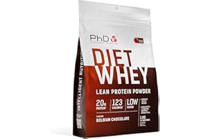 PhD Nutrition Diet Whey Lean Protein Powder | Belgian Chocolate Whey Protein Powder | 1kg Bag