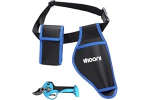 WIOONI Fodero per Forbici Potatura Elettriche, Fondina per Cesoie da Potatura con Sacchetto della Batteria