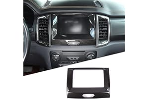 DIYUCAR Carobon Fiber Style ABS Navigation GPS Panel Decoration Frame For Ford Ranger Everest Endeavor 2015-2022 Car Accessories Console GPS Navigation Cover Trim