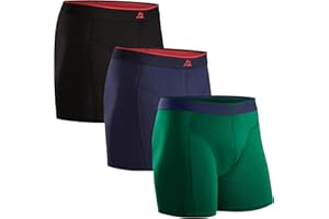 DANISH ENDURANCE Boxer Uomo in bambù Ultra Morbido, Mutande Boxer Bamboo Comodi, Traspiranti, con o Senza Patta Frontale, 3 Paia