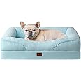 EHEYCIGA Memory Foam Dog Beds Medium Washable, Orthopedic Dog Beds Sofa with Sides and Waterproof Liner, Pet Couch with Washable Removable Cover and Non-Slip Bottom, 76x51x16cm, Baby Blue
