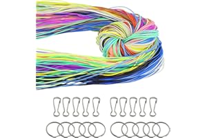 JGYCVBU 200 Pezzi Scooby Doo Fili, 20 Colori Scooby Doo Fili di Plastica, con Portachiavi e Gancio, per Creare Braccialetti, Collane, Portachiavi