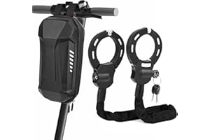 GuKKK Antivol Trotinette Electrique, 93CM Cadenas Trotinette Electrique Renforcé avec Clés et 3L Sac Etanche, 1.46KG Antivol Sécurisé pour Scooter, Vélo et Trottinette Électrique