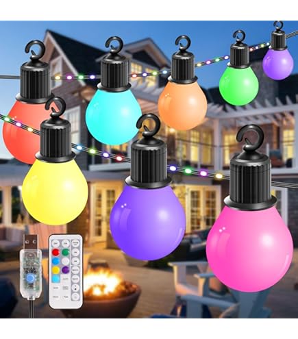 Stringa Di Luci A Globo Da 10 M, 100 Lucine A LED, Luci A Stringa Per Decorazioni Natalizie USB Con Telecomando, Multicolore | Leroy Merlin - Foto 10