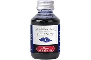 Jacques Herbin 17019T - Flacone d'inchiostro per scrittura 100ml - penna, roller - Blu notte