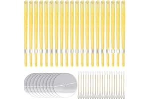 MeoZynxadril 20 Pezzi Candele per Orecchie, Candele Naturali Auricolari, Coni Orecchie Cerume, Candele Orecchie Cerume, Candele Dell'orecchio, con 10 Dischi Protettivi e 20 Tampone di Cotone