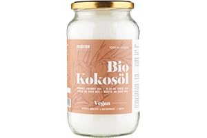 Organiczny olej kokosowy Monte Nativo - 1000ml (1 litr) - Premium, 100% naturalny, z pierwszego tłoczenia na zimno, wysoka jakość żywności surowej - do gotowania, smażenia i pieczenia, do pielęgnacji skóry i włosów