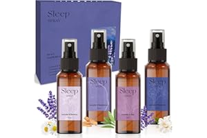 Scent-Hi Lavender Pillow Spray Sleep, Room Spray for Relaxing & Calming, Luxury Sleep Pillow Mist with Natural Essential Oil，Ideal Gift for Wind down, 75ml x 4