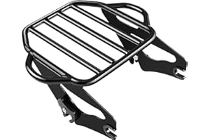 Benlari Gloss Black Detachable Luggage Rack 2-Up Mounting Rack Compatible for Harley Touring Road King Street Electra Glide 2009-2023 2021 2020 2019 2018 2017 2016 2015 2014 2013 2012 2011 2022