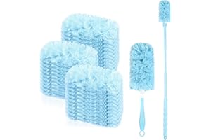 Homshsjhkis 32 Piezas Plumero Atrapapolvo Kit, Plumeros Antiestático para Swiffer Recambios para Limpiar 360 Grados Los Muebles, Pelo de Animales, Polvo, Suciedad de Persianas