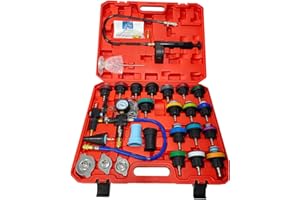 ENNJING Coolant Pressure Tester Kit-Radiator Pressure Tester Kit, Vacuum Cooling System Tester Master Tool Kit, Fit Most European and Japanese Vehicles (28 Pcs)