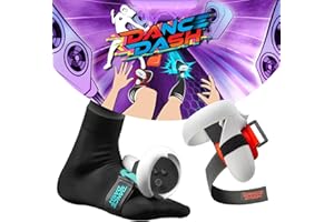 Rebuff Reality Trackstraps for Meta Quest Controller + Dance Dash Game Demo Card, Compatible with Quest 2&Pro, Rift S, Full Body Immersion VR Accessory for Rezzil, Final Soccer, Feet saber