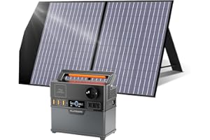 ALLPOWERS Estación de Energía Portátil S300, 288Wh Generador Solar, Salida CA 230V/300W (Pico 600W), Carga Rápida 1.5H,Batería Externa para Camping, Emergencias y Uso Doméstico (SS-005+SP027(100W))