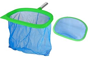 SUPAWAY Épuisette de Piscine, Filet Vert et Bleu Profond & Peu Profond Double Usage, Skimmer Net, Filet à Feuilles, Filet de Piscine à écumoire pour Feuilles,Débris, Pollens – Cadre Robuste et Durable