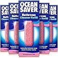 OceanSaver Eco Multi-Surface Bathroom Cleaner - 6x 10ml Refills | Powerful Just Add Water Toilet, Sink & Shower Watermark & Cleaning Spray | Plant Based, Plastic & Cruelty-Free | Pomegranate Scent