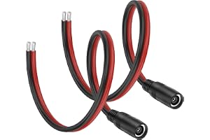 MEIRIYFA DC8020 Power Pigtail Cable, DC 8,0 mm x 2,0 mm uttag på bar ledning öppen ände strömkabel försörjning reparationskab
