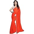 Mirchi Fashion Women's Mirror Border Latest Indian Bollywood Designer Saree Unstitched Blouse Piece