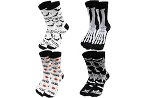 ANOTION Halloween Socks, Halloween Gifts for Women Novelty Halloween Printed Socks for Men Women Teen Girls Boys