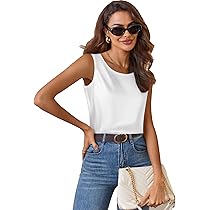 Flintronic Women Silk Satin Tank Tops, V Neck Casual Cami