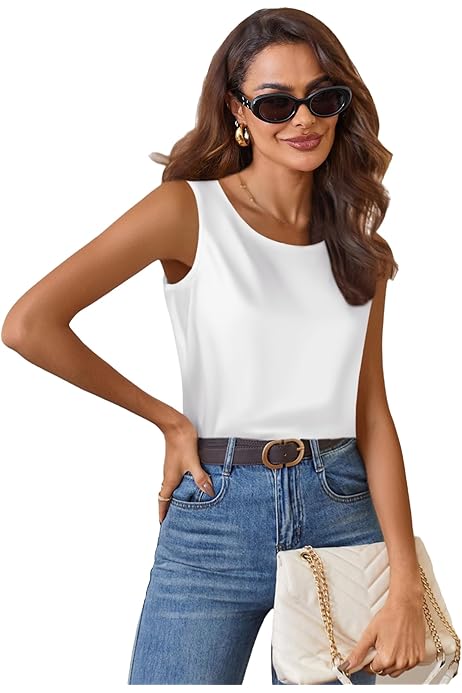 Canotta Donna In Raso Nieery - Scollo A V, Spalline Regolabili, Senza Maniche - Foto 7