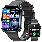 Hwagol Reloj Inteligente Hombre Mujer, 1.85" HD Smartwatch Hombre con Bluetooth Llamada, Reloj Smartwatch con 140+ Modos Depo