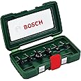 Bosch 6-Piece Tungsten Carbide Router Bit Set (for Wood, Shank Ø 1/4", Accessory Routers)