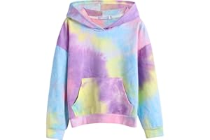 Arshiner Niña Sudaderas con Capucha Batik Sudadera de Manga Larga Moda Casual Primavera Sudadera con Capucha Delgada para Las niñas