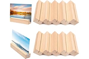 yosiio 10 Stück Kartenhalter Holz, Tischkartenhalter Holz, Tischkarten Hochzeit, Menükartenhalter, Fotohalter, Postkartenhalter für Tischnummer Hochzeit , Memos, Fotoständer, Menükarten, Postkarte