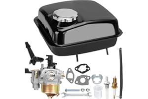GREHUA Gas Fuel Tank Carburetor Carb Kit for Predator 212cc 196cc 6.5hp GX160 GX200 Coleman CT200U BT200X KT196 Baja Warrior Massimo MB200 Hammerhead 80T Go Kart Engine Mini Bike Performance Parts