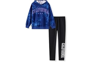 PATPAT Tuta Bambina - Felpe Ragazza + Pantaloni Tuta Bambina | Pantaloni Bambina, Abbigliamento Bambina, Tute da Ginnastica Bambini e Ragazzi, Completo di Leggings da Ragazza 5-14 anni 110-164 cm