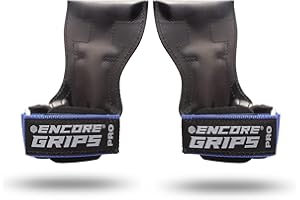 ‎ENCORE GRIPS Encore Grips® Zughilfen für Krafttraining Fitness Bodybuilding Gewichteheben Kraftsport Lifting, mit Handgelenk Handbandage Gewichte Training Handschuhe Griffe Gym Equipment