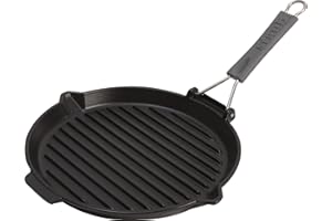 STAUB Grill Pans Bistecchiera, ghisa, Nero, 28 cm x 28 cm