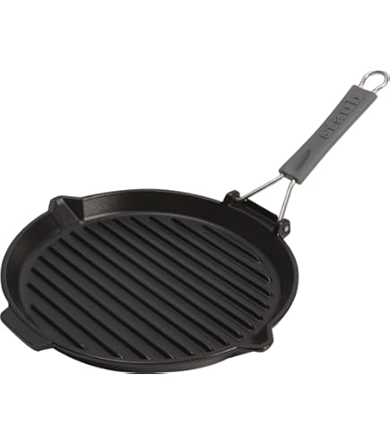 STAUB PUR GRIL ROND ブラック 26cm Staub Pure Round Grill 26cm, Black
