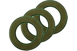 ‎FWEEK FWEEK 3 Stücke Steckschwamm Kranz Rund, Steckschaum Kranz 30cm, Blumensteckschaum Ringe, Nasssteckschaum Set Steckmoos mit Auffangschale, Steckschwamm zum Basteln für Feiern, Hochzeit, Geschenke