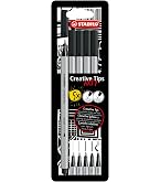 JIANTA 12 Stylos Calligraphie Feutres Fineliner Noir - Set Complet Pour Bullet Journal Et Dessin