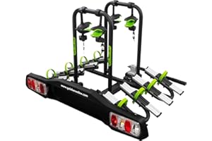 GO BIKER Porte-Vélo sur Attelage - Modèles 2 à 4 Vélos - Gamme Complète Boule de Remorque - Supporte 15 et 30 kg/Rail - Châssis Acier/Aluminium - Tous Types de Vélos - Antivol - E-Bike (Zenith)