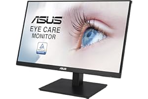 ‎ASUS ASUS Eye Care VA27EQSB - 27 Zoll Full HD Monitor - ergonomisch, Flicker-Free, Blaulichtfilter, Adaptive-Sync - 75 Hz, 16:9 IPS Panel, 1920x1080 - DisplayPort, HDMI, D-Sub, USB Hub, Schwarz