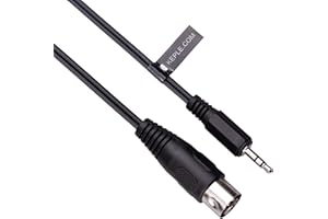 KEPLE Kabel audio 5-DIN MIDI na 3,5 mm AUX TRS gniazdo audio, 5-biegunowy na 3,5 mm, wtyczka stero, kompatybilny ze smartfonami, notebookami PC, wzmacniaczami, HI-FI, obsługuje analogowy sygnał dźwiękowy 1