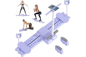 JAOGAUS 5 in 1 Mini Reformer Pilates per Casa, Tavola per Flessioni, Attrezzo per Addominali, Pilates Essential Kit con Maniglie Rimovibili, Portata di 150 Kg, per Allenare Core, Glutei e Braccia