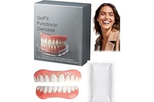 COWANIEE False Teeth Set, Dentures Teeth Full Mouth Top and Bottom for Men and Women