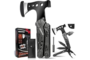 GIRIAITUS Camping Essentials Multi Tool Gifts for Men Dad 16in1 Multitool Survival Gear with Hammer Pliers Saw Screwdrivers Bottle Opener Whistle Christmas Stocking Fillers Gadgets for Outdoor, Hiking, Repair