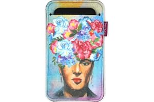 Arco Design bertoni Frida Handysocke aus Stoff und Filz z.B. für iPhone, Galaxy, Pixel Smartphone Tasche - bunte Handytasche mit Motiv (Libera, 10x17,5 cm)