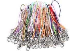 PLABBDPL Farbe Einfache Handy Lanyard Strap für Schlüssel Schlüsselanhänger,Handyanhänger Schlaufen mit Karabiner Telefonring Strap Handy Charm Cord zum Pendents USB Schüsselanhänger（100 Stücke ）
